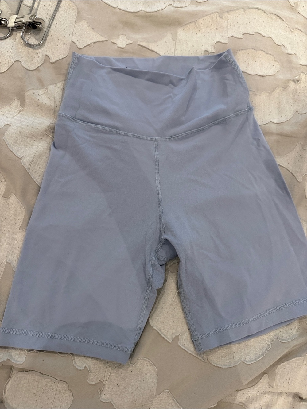 Garage High-Waist Athletic Bike Shorts — Light Periwinkle